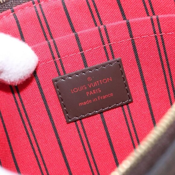 LOUIS VUITTON Damier Ebene Neverfull MM Pouch Accessory Pouch LV Auth BA4153 - Picture 13 of 16